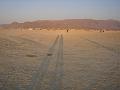 Long morning shadows on the playa